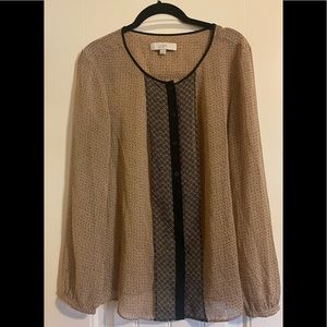 Sheer Loft medium long sleeve blouse